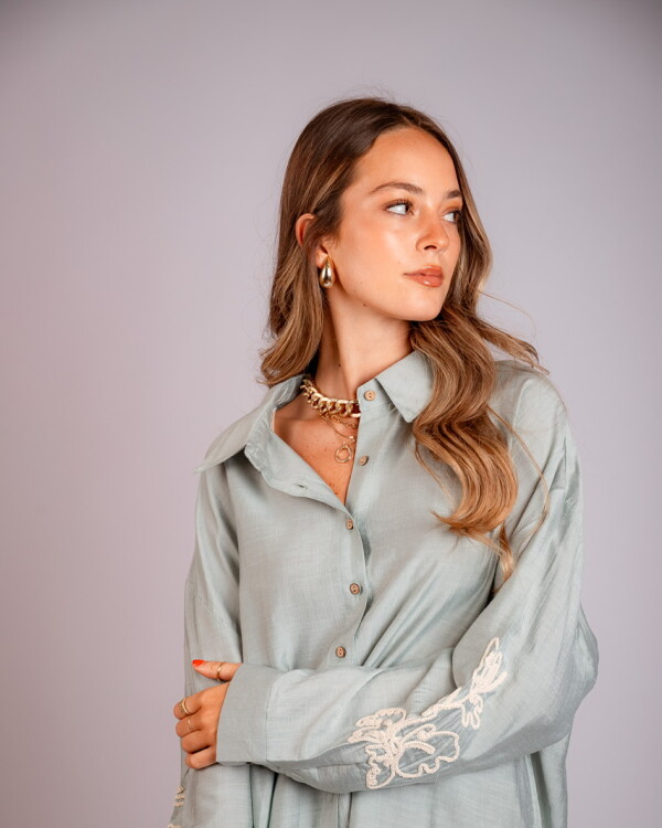 Camisa Mikonos (PRE VENTA) verde