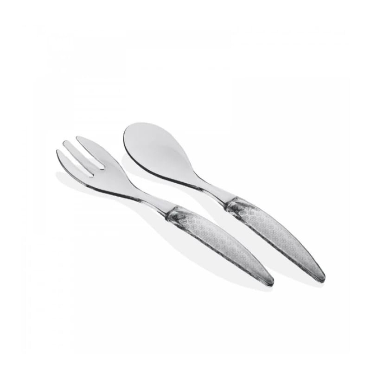 Set de Cucharas para Ensalada Acrilico - Gris 