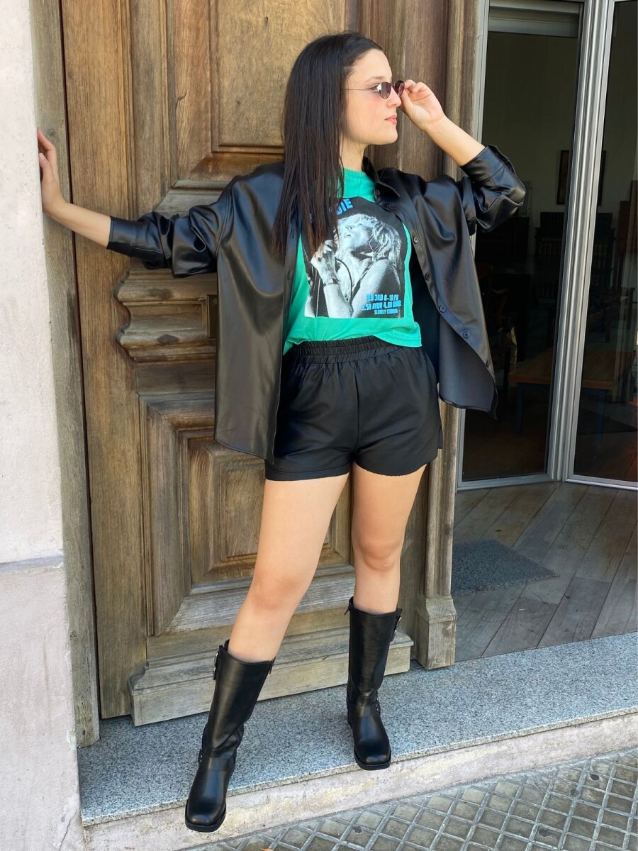 Camisa Cuerina Wanna - Black 
