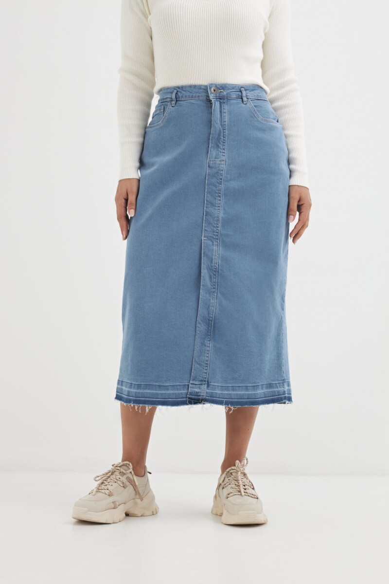 Falda denim midi JEAN MEDIO