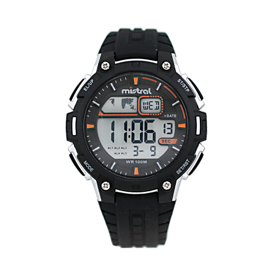 Reloj Mistral Deportivo Silicona Negro 0