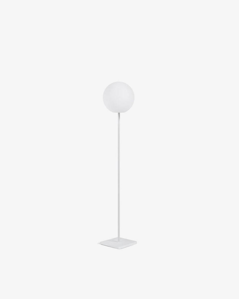 Lámpara de pie solar para exterior Dinesh de acero gris 120 cm 
