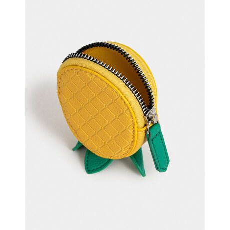 Monedero Cuerina Fruta Amarillo Medio