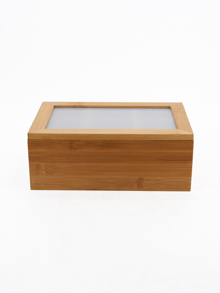 CAJA DE TÉ 6 ESPACIOS MADERA