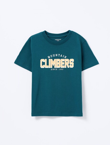 CAMISETA INFANTIL CON ESTAMPA AZUL
