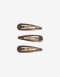 Horquillas Set Acrilico Set De 3 Hebillas Tic Tac Xl - Marron Chocolate