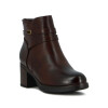 Darkness Bota De Dama Caña Baja Taco Cuadrado Dos Tiras - Marron Os Marron Oscuro
