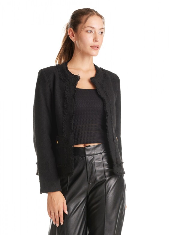 Chaqueta Tweed NEGRO