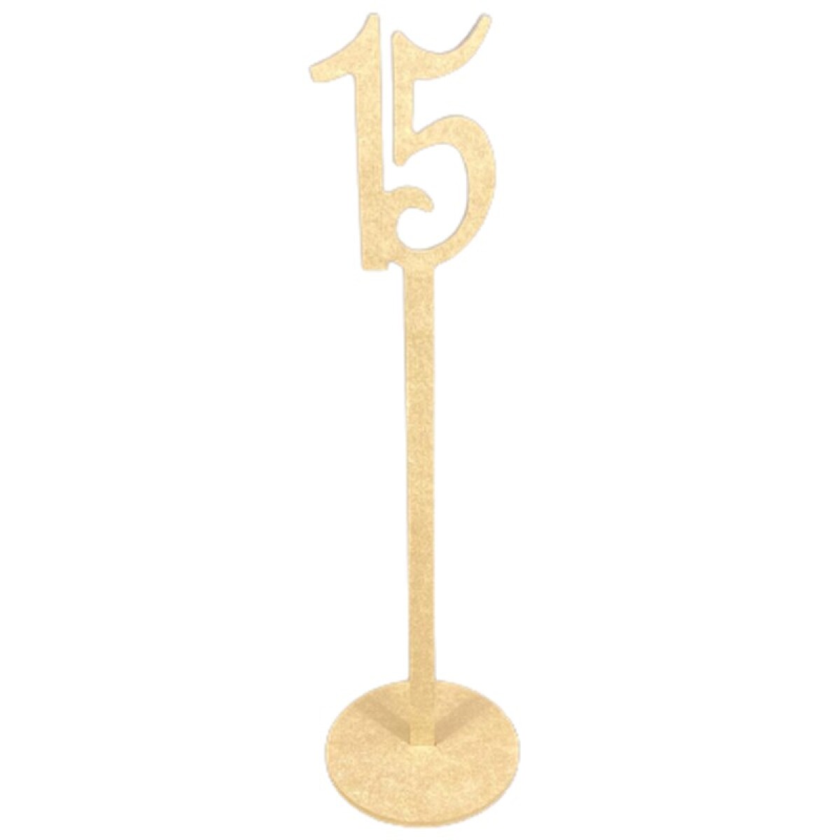 Topper Número 15 de MDF 