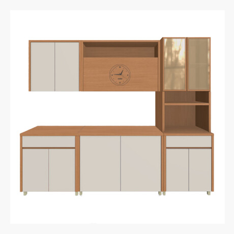 JUEGO MODULAR PARA COCINA INCLUYE AEREOS BAJO MESADA Y TORRE GAMAS DE BEIGE