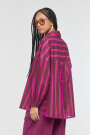 CAMISA RAYADA BOHO Fucsia