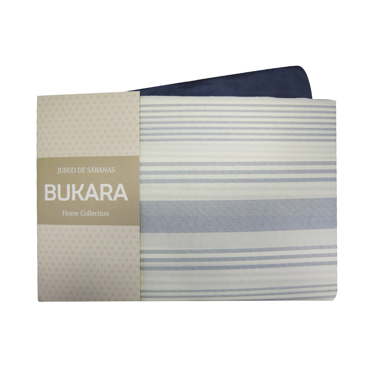 Juego Sábanas Bukara 2 Plazas 100% Microfibra - 252 RAYA AZUL 