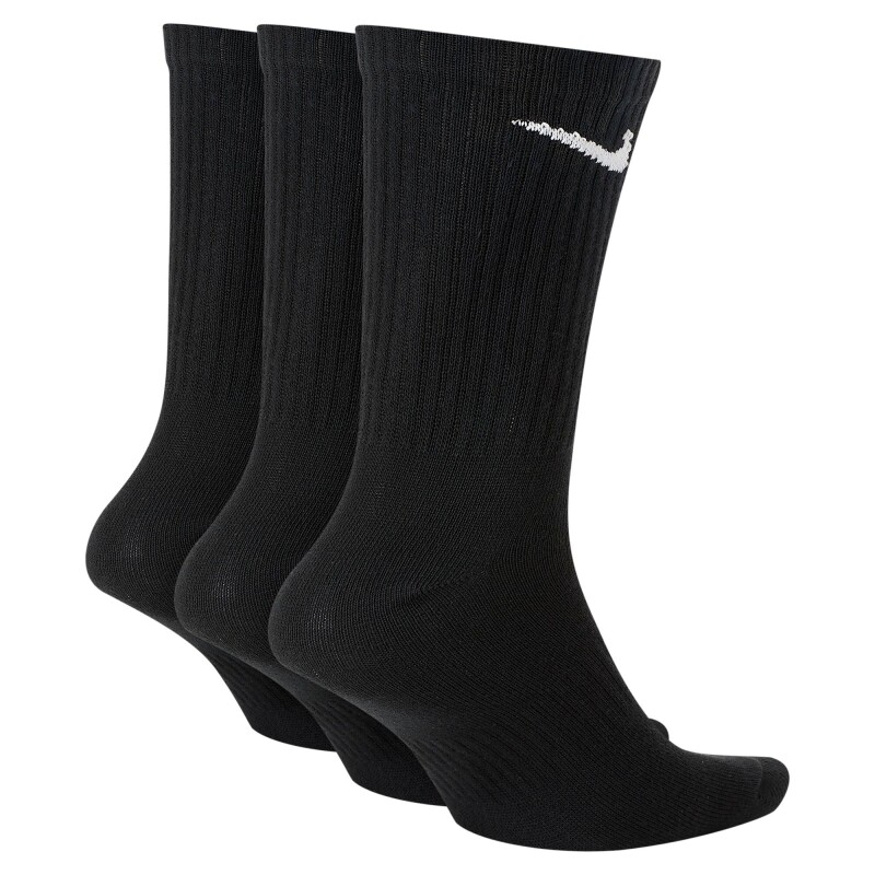 Medias Nk Everyday Ltwt Crew 3-Pack de Hombre Negro