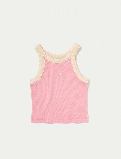 MUSCULOSA INFANTIL CON BORDADO ROSADO