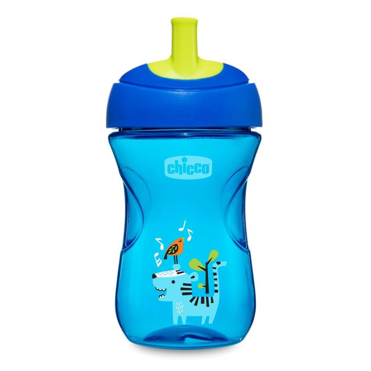 Vaso antiderrame 12 m + CHICCO - azul 