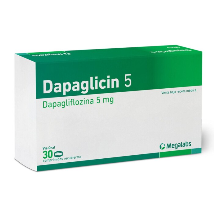 DAPAGLICIN 5 MG CJ X 30 COMP. REC. única