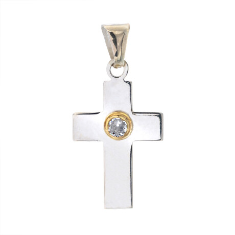Cruz de plata 925 y double con circonia Cruz de plata 925 y double con circonia