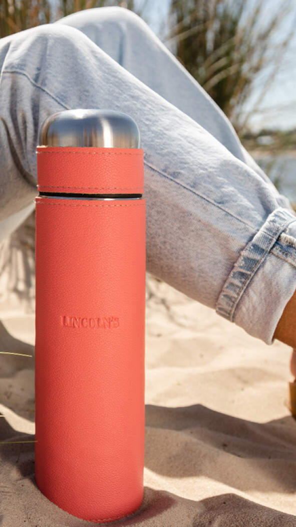 TERMO 1 LITRO ARIES CORAL PINK GRANEADO FINO
