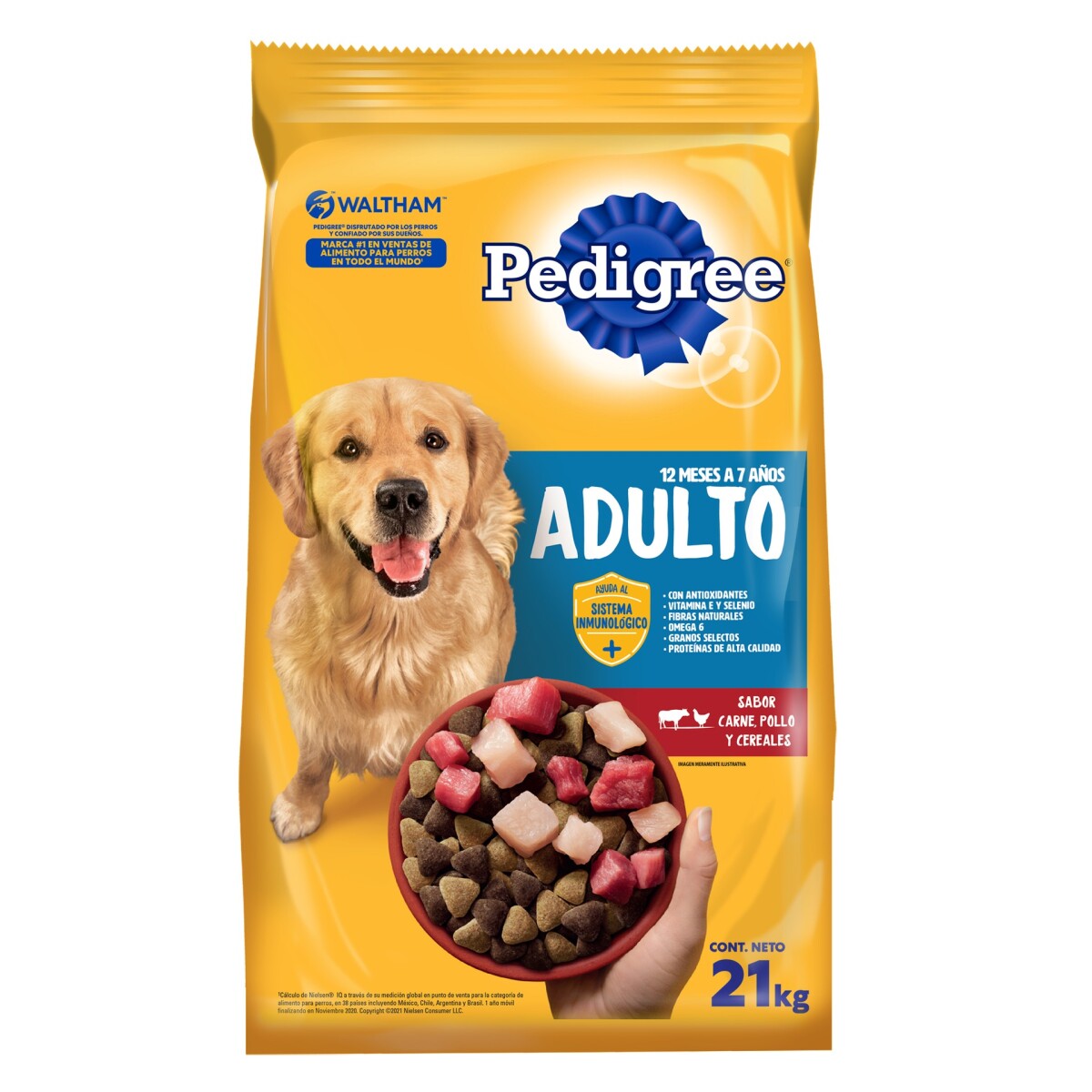 PEDIGREE CARNE, POLLO & CEREALES 21 KG 