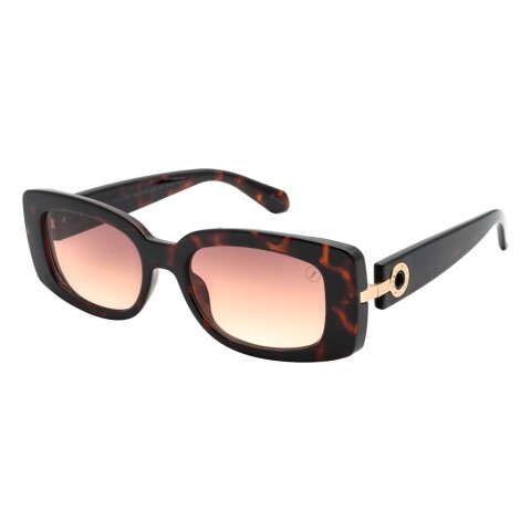 Lentes De Sol De Policarbonato Cuadrado Anitta Marrón/Marrón