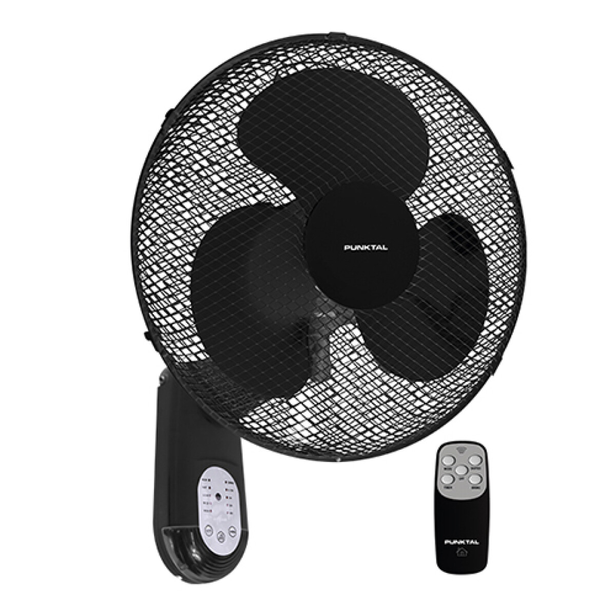 VENTILADOR DE PARED PUNKTAL PK-422 -c/Control- 40 cm Negro 