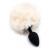 Plug Anal Pompón Conejita Consolador Estimulador Talle S Variante Color Blanco Negro