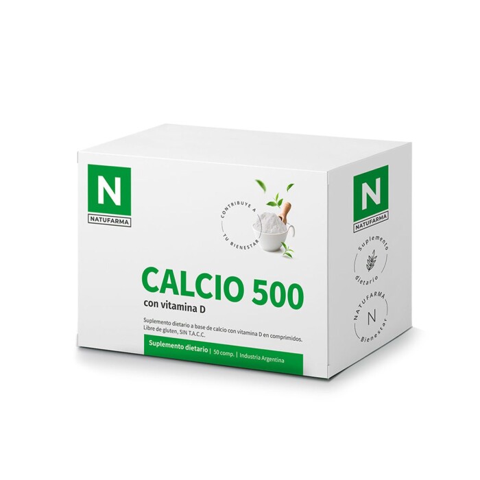 NATUFARMA CALCIO 500 CJ X 50 COMPR. única