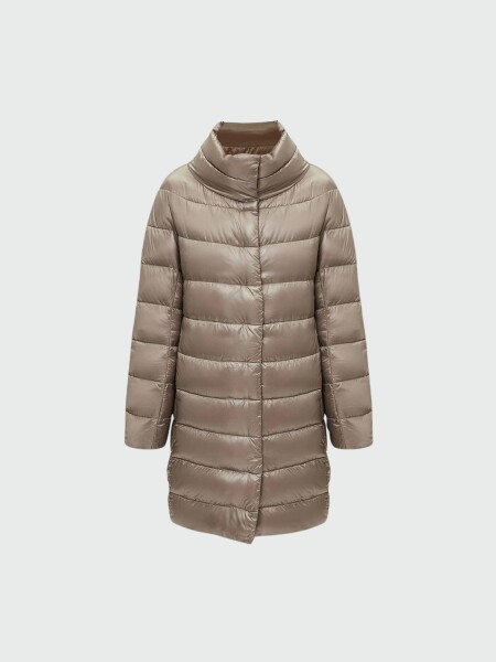 Herno-Campera de nylon rellena de plumas, Dora Caqui