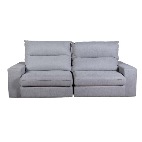 SOFÁ C/CHAISE 3 CUERPOS TELA GRIS BOREAL
