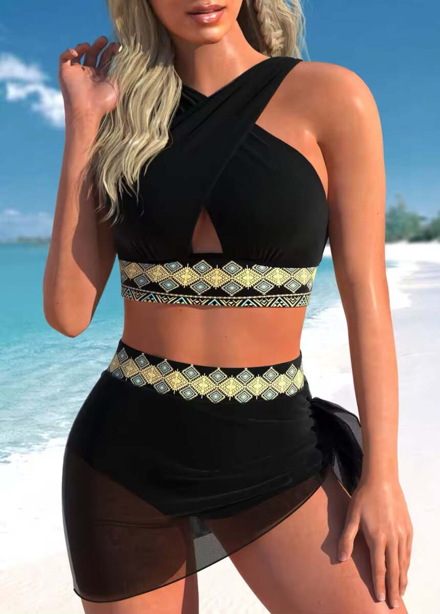 Bikini AGUS con pareo incluido - Negro 