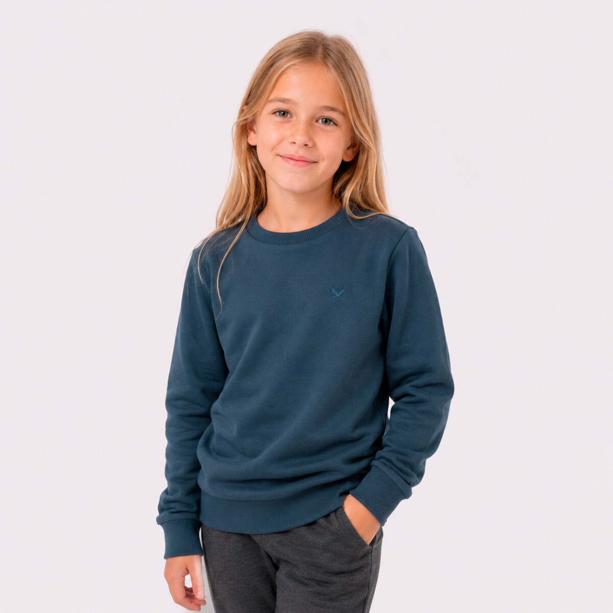 BUZO BÁSICO UNISSEX INFANTIL - AZUL 