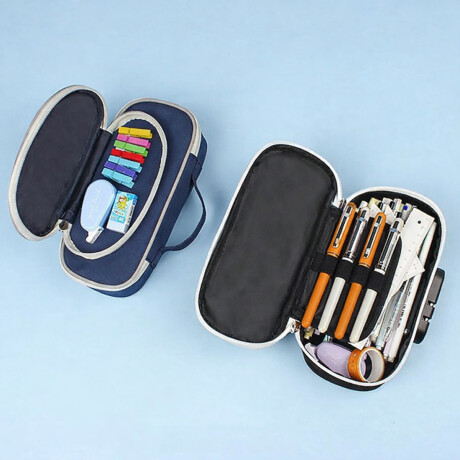 Cartuchera escolar deportiva con compartimentos Futbol Azul