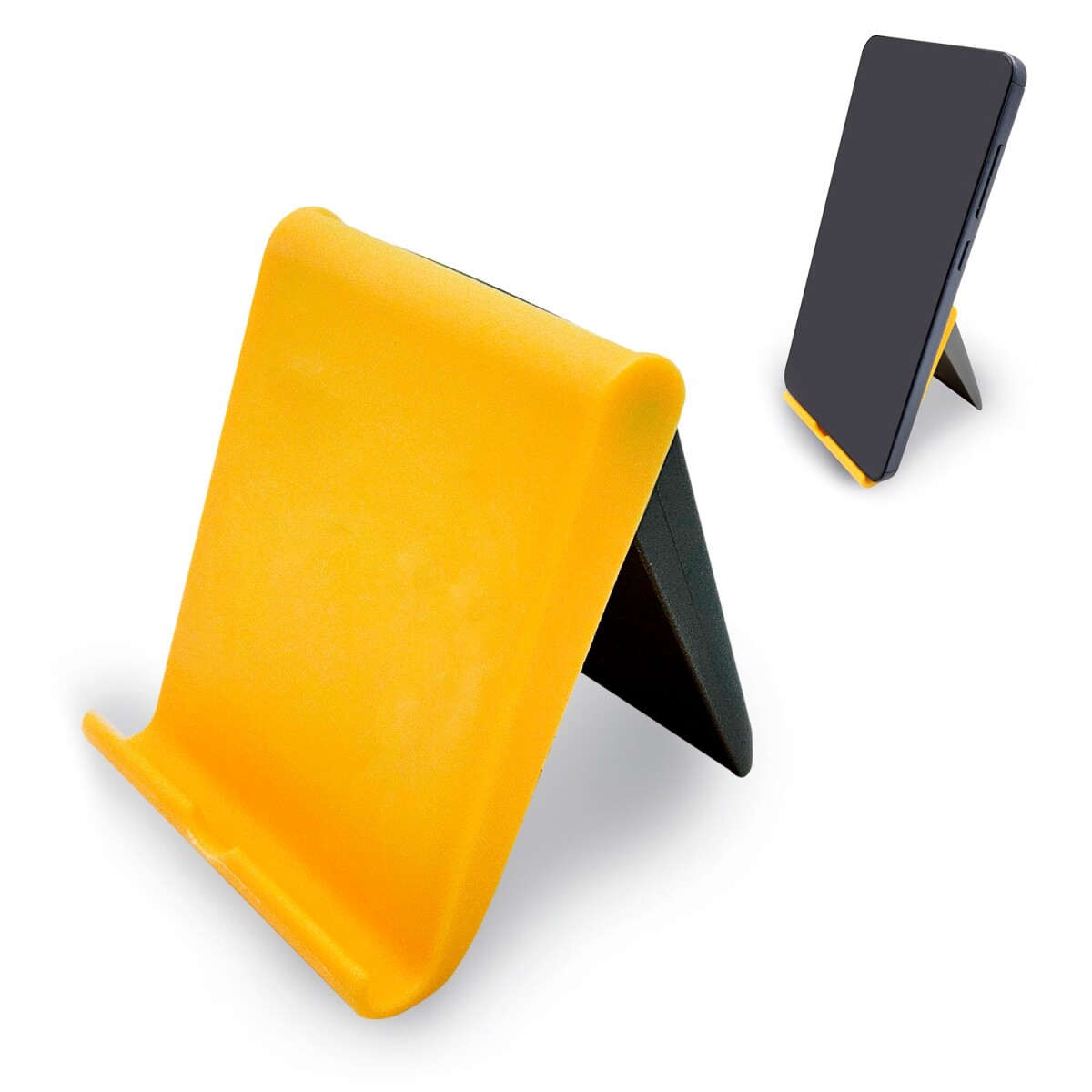 Soporte Celular Universal Base Ajustable Plástico Escritorio - Variante Color Amarillo 
