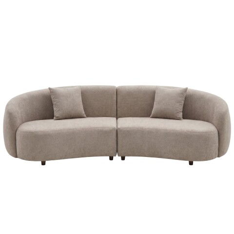 SOFA 4 PUESTOS 2PZS CURVED BEIGE #3 6243469 (CD) Unica