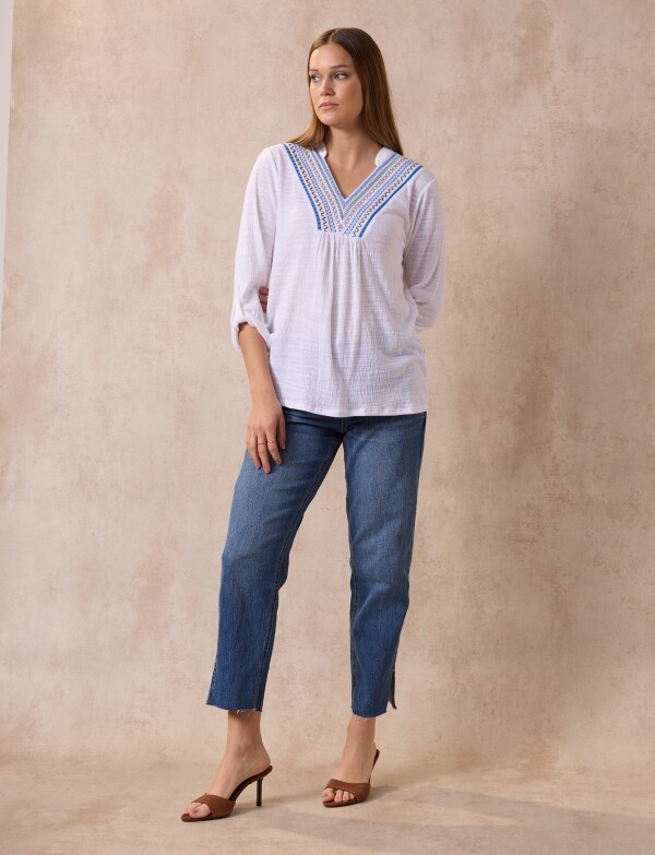 Blusa Bordada BLANCO
