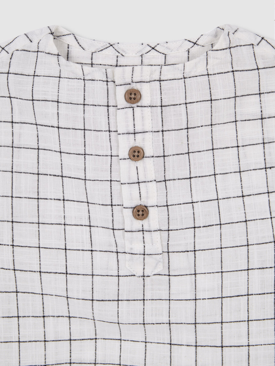 Camisa Cuadro Rusticos Blanco