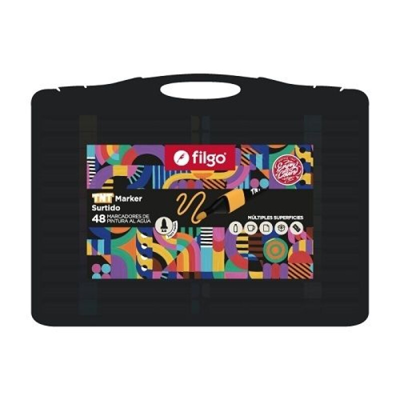 Filgo Marcador Acrilico tnt 3.0- Valija 48 surtidos Filgo Marcador Acrilico Tnt 3.0- Valija 48 Surtidos