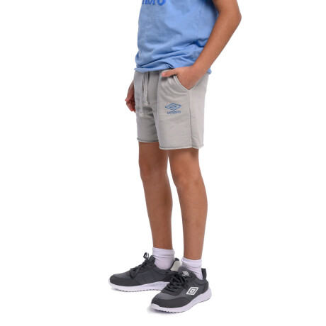 Short Raw Edge Kids Gris/Celeste