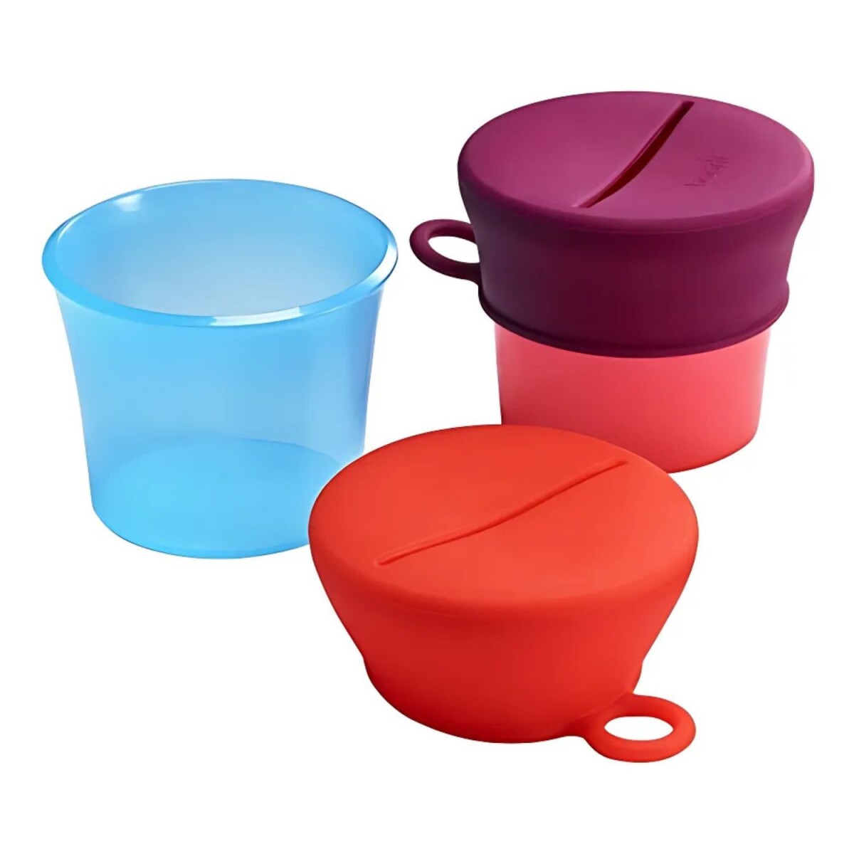 Set x2 recipientes antiderrame Boon Snug para merienda/snack - Fucsia 