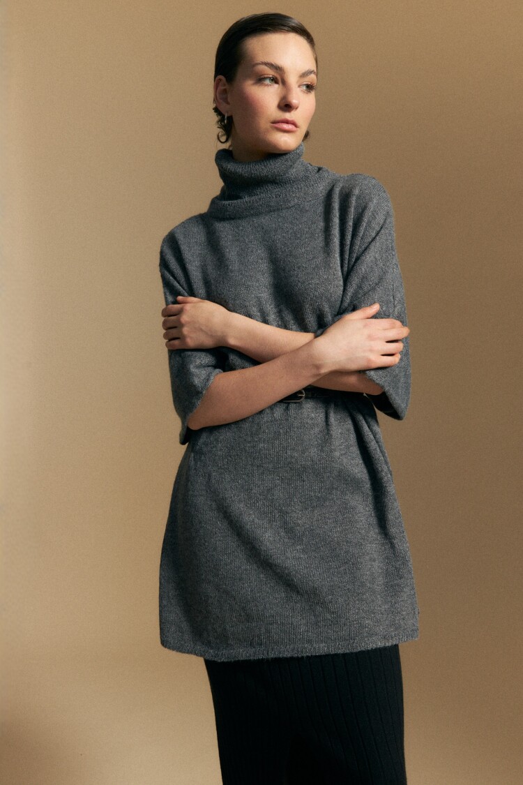 PONCHO ISIDRO Gris Melange