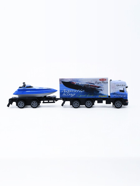 CAMION TRANSPORTADOR DE LANCHAS CELESTE (V)