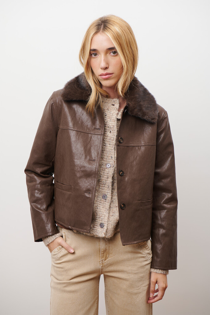 CHAQUETA MOSCU MARRON