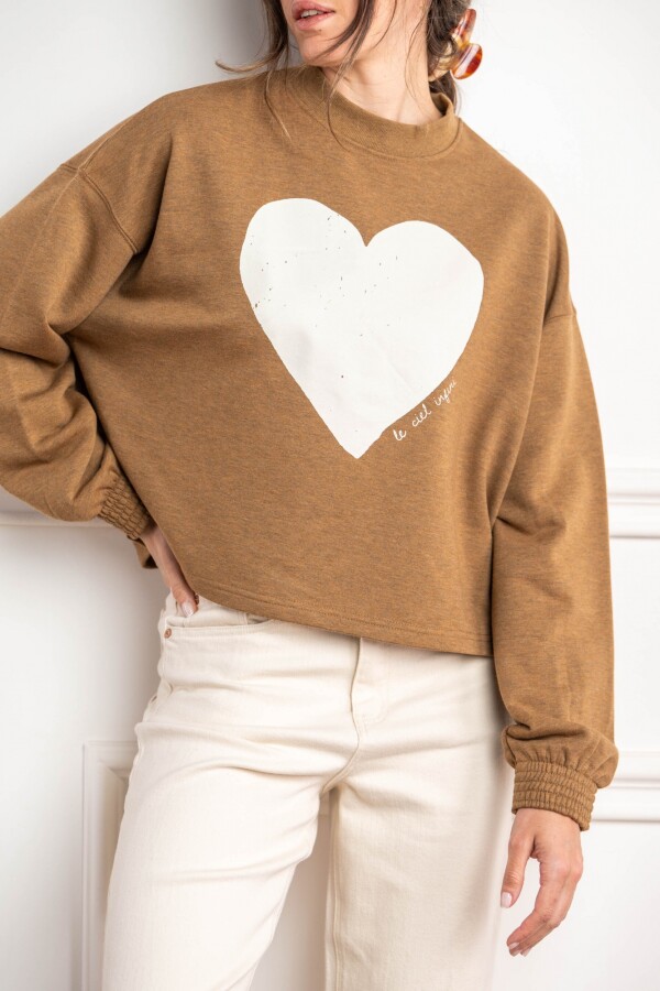 Sweater Algodón Peinado Camel