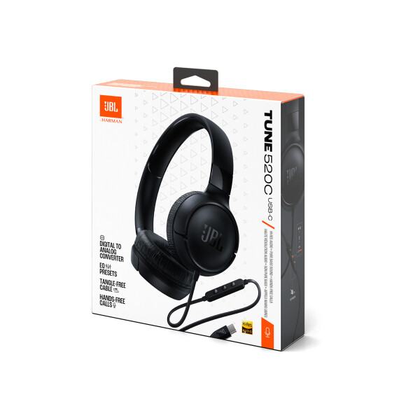 Auriculares JBL Tune 520C USB-C color negro Auriculares Jbl Tune 520c Usb-c Color Negro