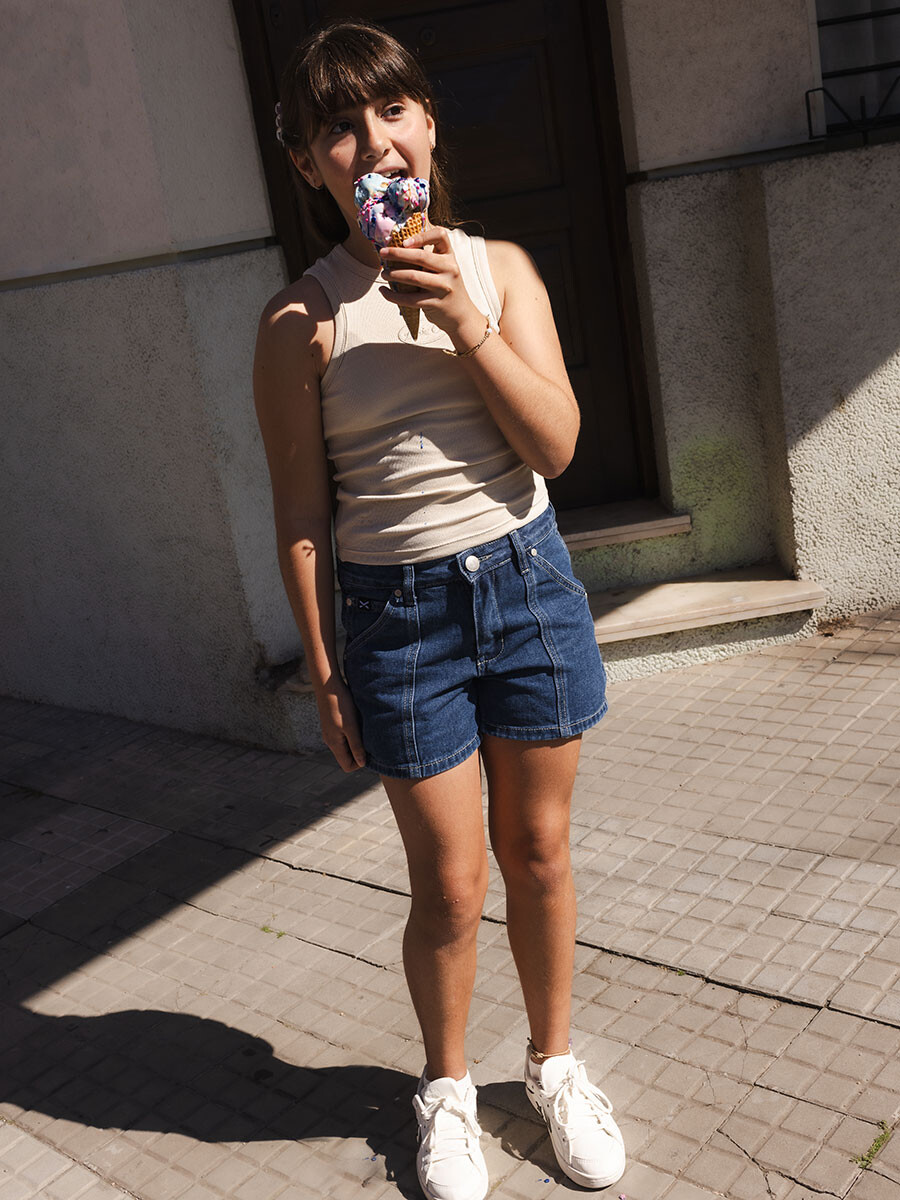 SHORT JEAN AIXA TEEN DIXIE Azul Oxido