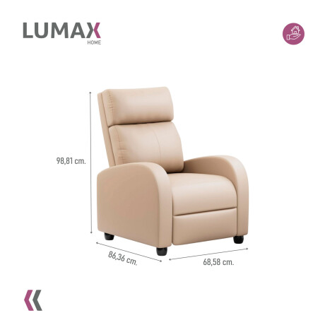Sillón Reclinable Charlton Butaca Sofa Living Beige