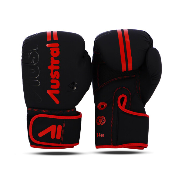 Austral Guante De Boxeo Kaos - 14 Onzas Negro-rojo