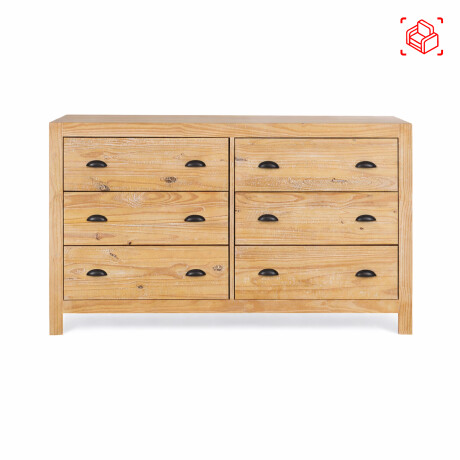 CÓMODA CAJONERA MADERA NATURAL-BEIGE MONTAUK