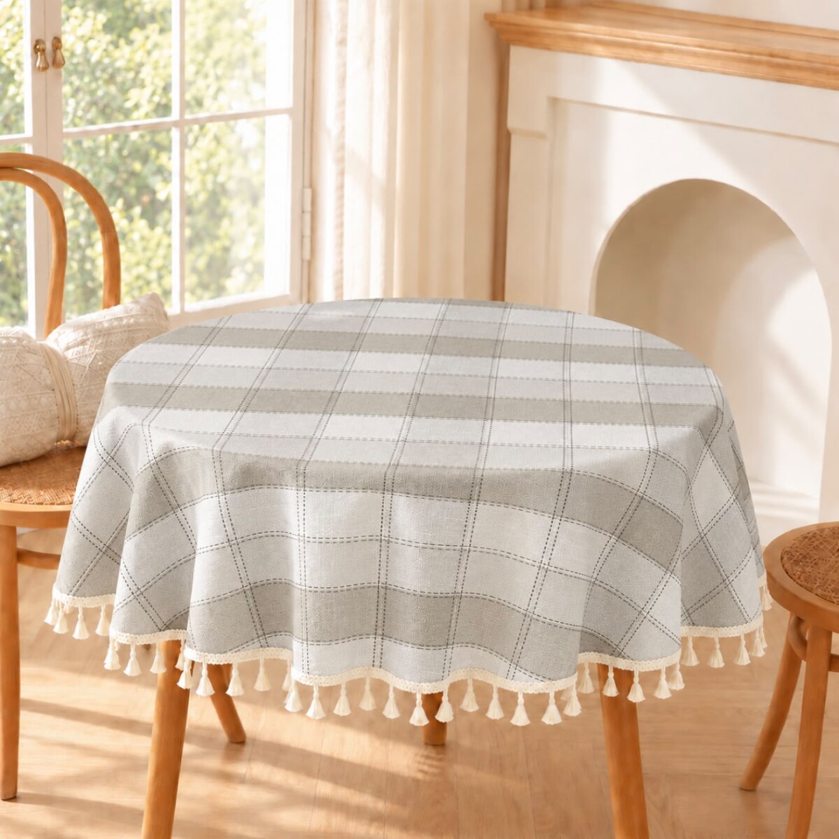 Mantel Lino Algodón Redondo Ø150cm 