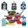 Set Cocina 10Pzas Juego Batería Brinox + Accesorios Silicona Azul